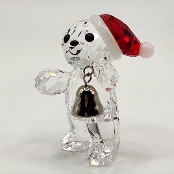 Swarovski Kris Bear Holiday Collection 2013 5003400 Bear W Red Hat & Bell Used - Picture 10 of 15